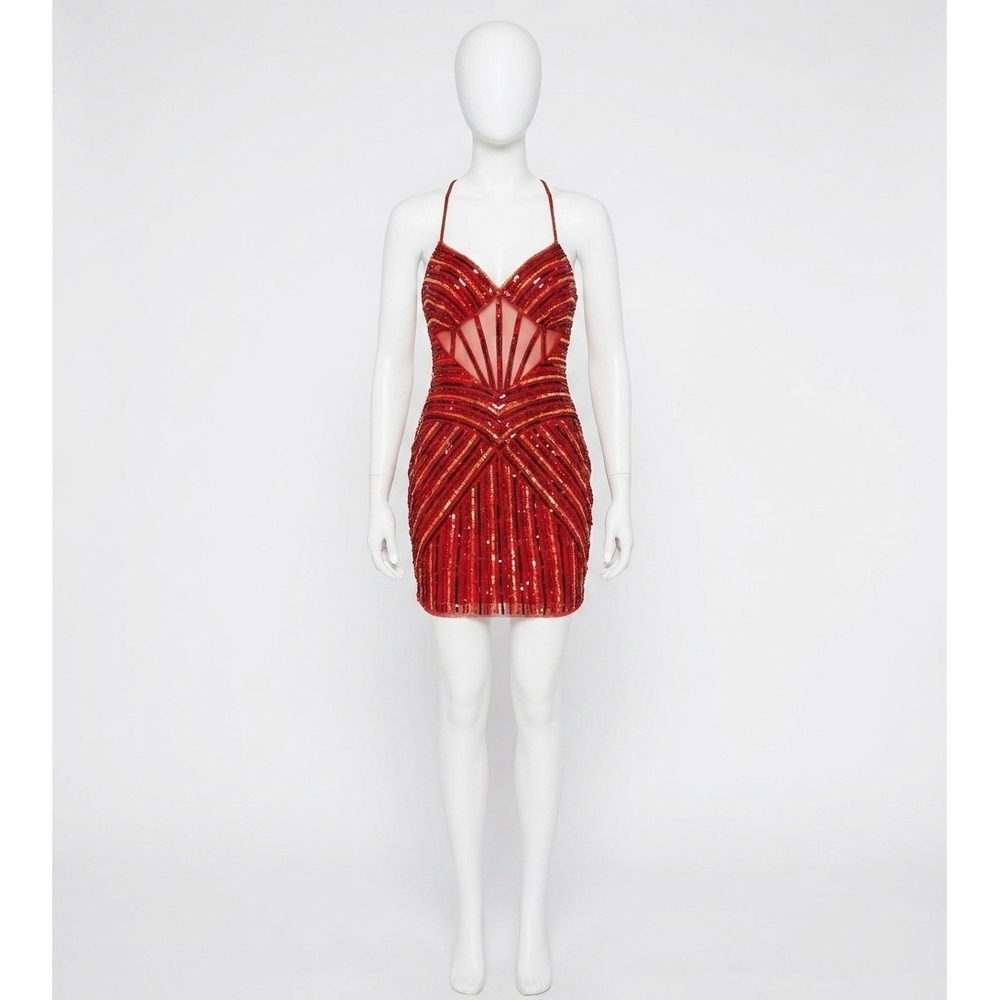 NEW RACHEL ALLAN the rachel dress: short formal dress in red